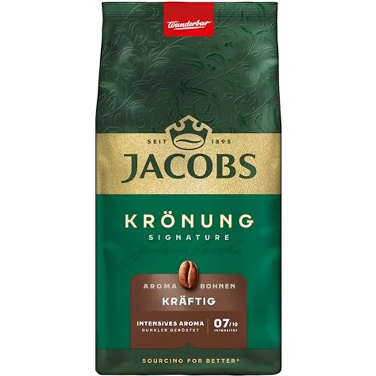 Jacobs Krönung Aroma Bohnen Kräftig, ganze Bohnen, Kaffeebohnen, Kaffee, 500g – Bild 2