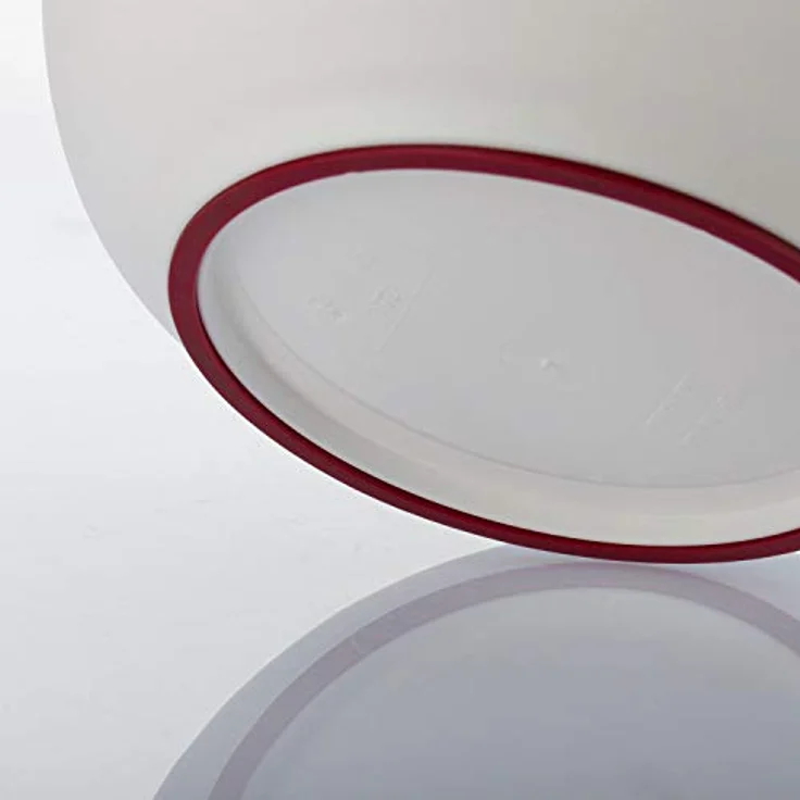 Westmark Koch- und Backset, 2tlg., Rührschüssel mit Deckel 3,5 l und Teigschaber mit abnehmbaren Silikon-Elementen, Kunststoff/Silikon, Duo, Weiß/Rot/Schwarz, 315522E6 – Bild 4