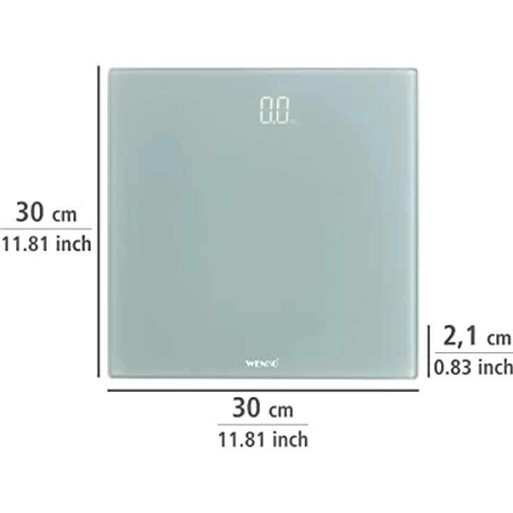 Wenko Personenwaage LED Grau, digitale Körperwaage mit LED-Display – Bild 4
