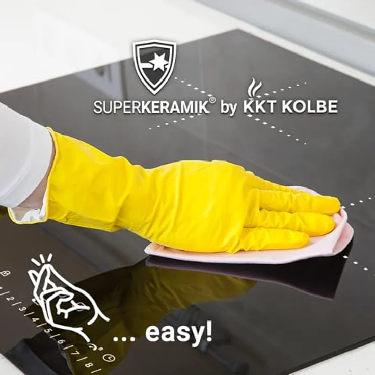 KKT KOLBE Induktionskochfeld 45cm Autark 5,5 kW 3 Zonen 9 Stufen Rahmenlos Touch Slider Topferkennung Tastensperre IH84500RL, SUPERKERAMIK®-Glaskeramik – Bild 4