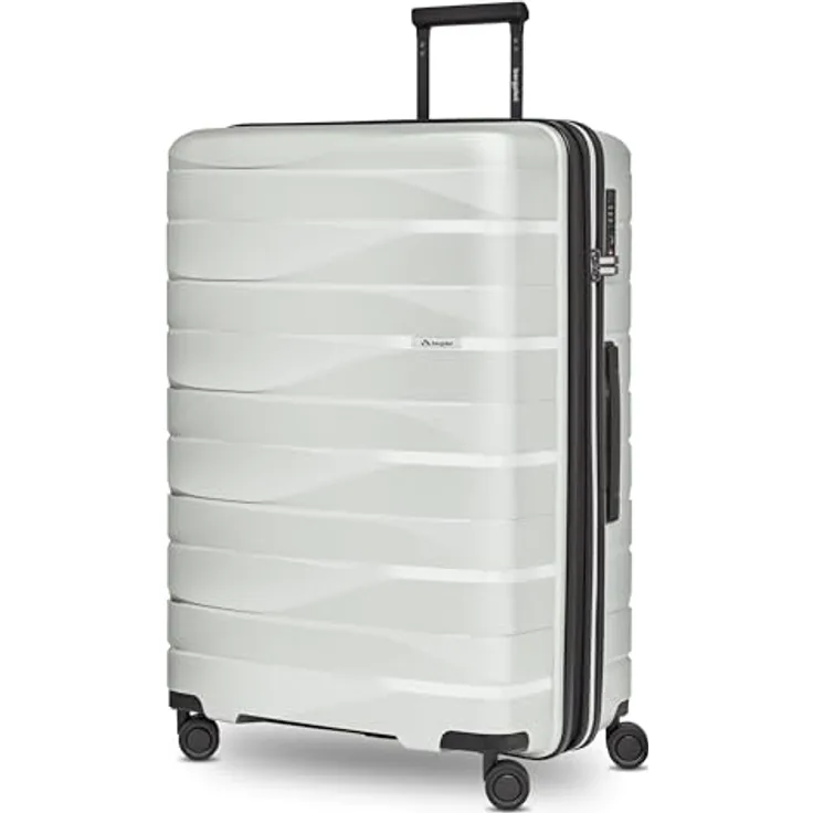 Bergpfeil Großer Hartschalen Check-in Koffer |Trolley erweiterbar 52 x 32 x 75 cm aus Polypropylen-Material | Unisex Koffer 4,3 kg | Doppelrollen & TSA-Schloss (Travel)