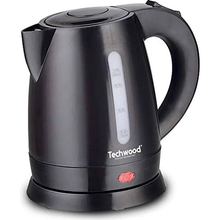 Techwood Wasserkocher, 1 l, Schwarz