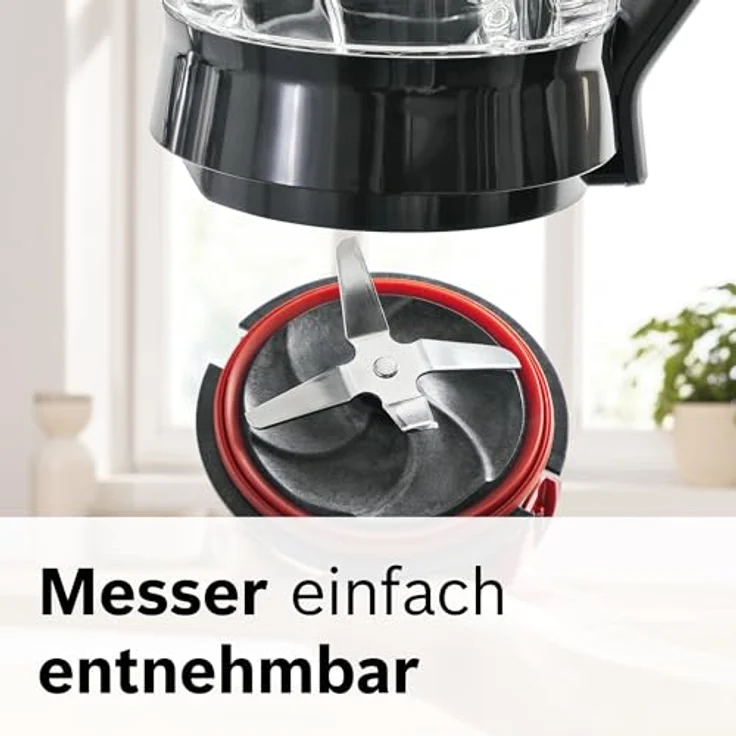 Bosch MMB6172SN VitaPower Serie 4, Standmixer, 1200 Watt, 1,5 Liter, 2 Geschwindigkeiten, edelstahl, schwarz – Bild 5