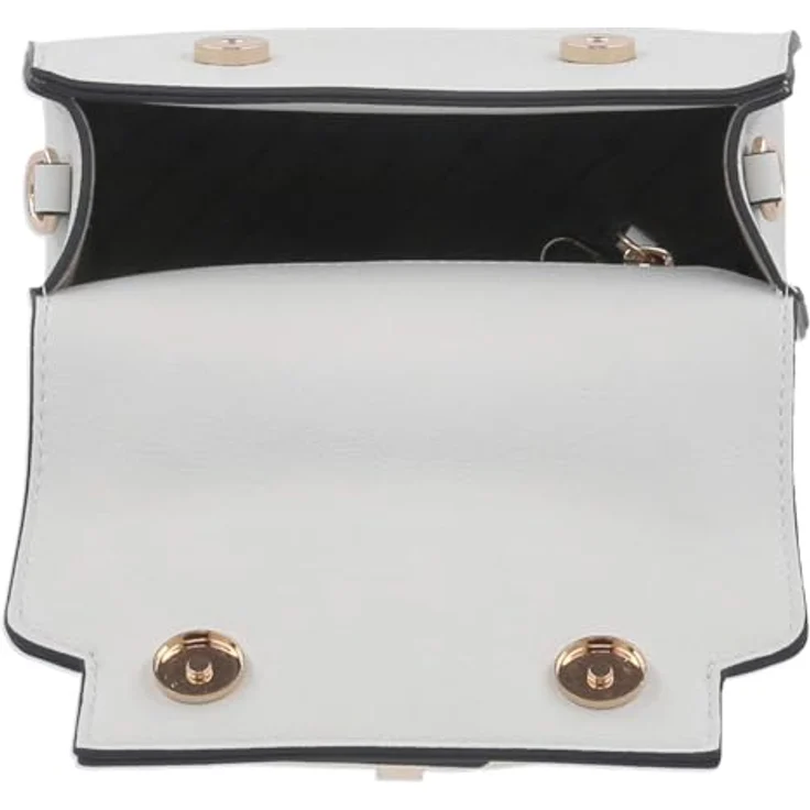L.Credi Konstanze Handtasche, 20 cm, weiß, 100% Polyurethan, Henkeltasche – Bild 6