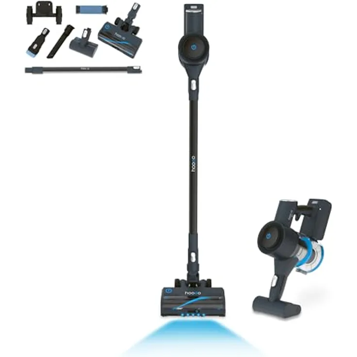 hoogo S7 Handstaubsauger, Beutellos mit HEPA-Filter, 60 Min Laufzeit, 500 ml, Schwarz, versandkostenfrei
