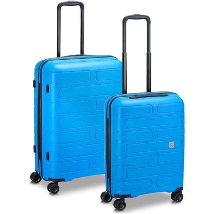 MODO by Roncato Supernova 2.0, 2-teiliges Kofferset mit 4 Rollen, 100% Polypropylen, blau, 45 cm x 26 cm x 66 cm – Bild 2