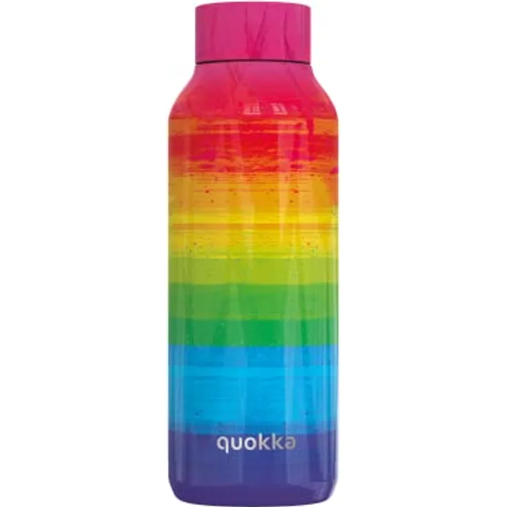 Quokka SOLID LGTBIQ+ PRIDE, Thermosflasche aus Edelstahl, 510 ml, isoliert mit Anti-Leak-Verschluss, kalt bis 18 Stunden, heiß bis 12 Stunden