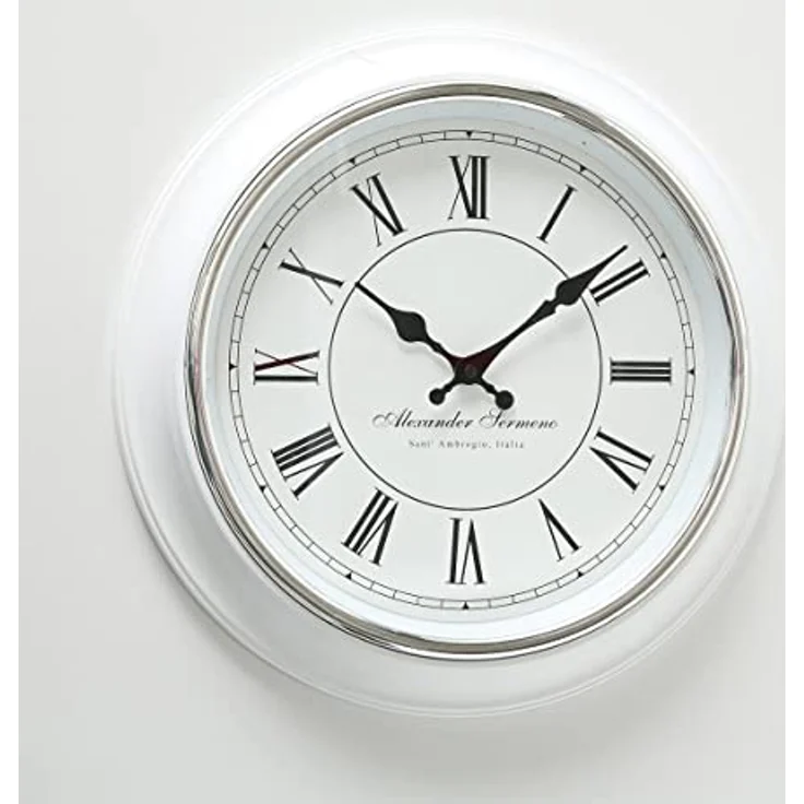 Boltze Wanduhr Yella (ø 40 cm, Uhr im Retro Stil / Vintage, Ziffern römisch, Uhr für Küche / Wohnzimmer / Esszimmer, analoge Uhr) 3453100 – Bild 2