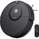 Roborock E5 Saug- und Wischroboter mit Fernbedienung & App-/Sprachsteuerung (2500Pa Saugleistung, 200min Akkulaufzeit, 640ml Staubbehälter, 180ml Wassertank, Gyroskopen-Sensoren-Routensystem) Schwarz