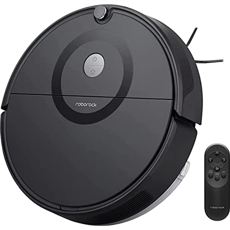 Roborock E5 Saug- und Wischroboter mit Fernbedienung & App-/Sprachsteuerung (2500Pa Saugleistung, 200min Akkulaufzeit, 640ml Staubbehälter, 180ml Wassertank, Gyroskopen-Sensoren-Routensystem) Schwarz – Bild 1