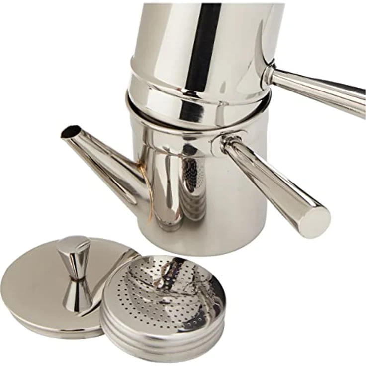 Ilsa Napoletana Kaffeemaschine, Edelstahl, Silber, für 1-2 Tassen – Bild 3
