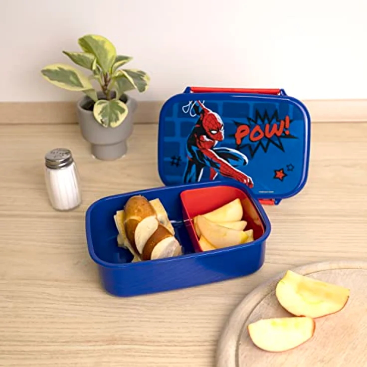 Scooli Lunchbox Spider-Man Set mit Trinkflasche, auslaufsicher, BPA-frei, 500 ml – Bild 6
