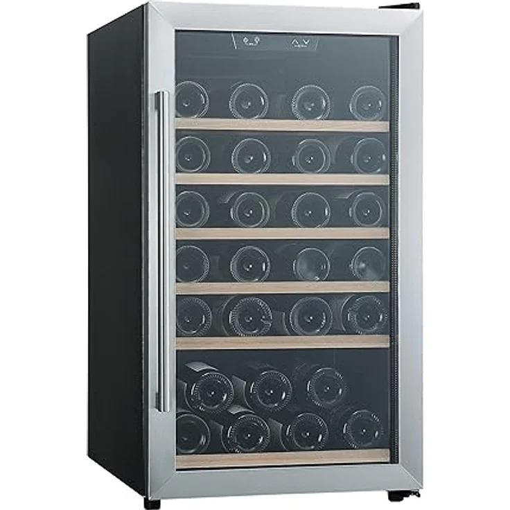 PKM WKS52-2 Weintemperierschrank 124 L | Für 51 Flaschen | Leise 42 dB | Wechselbarer Türanschlag | Automatisches Abtauverfahren – Bild 1