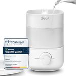 Levoit 2,5L Mini Luftbefeuchter bis 25H für Schlafzimmer Kinderzimmer, 26dB leise Top-Fill Humidifier für Baby Pflanzen, Raumbefeuchter mit 360° drehbarer Düse, automatische Abschaltung