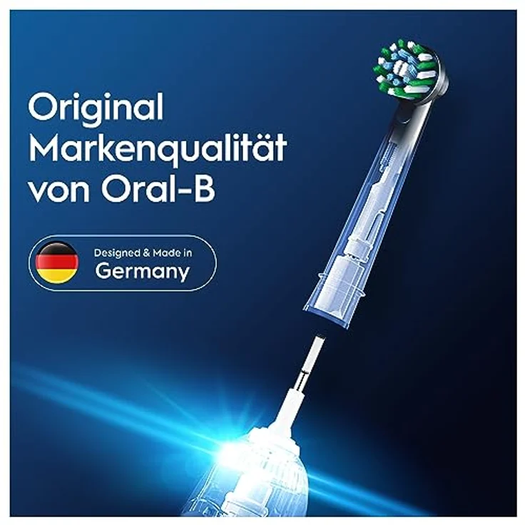 Oral-B Pro CrossAction Aufsteckbürsten für elektrische Zahnbürste, 10 Stück, Zahnreinigung, X-Borsten, Original Oral-B Zahnbürstenaufsatz, briefkastenfähige Verpackung, Made in Germany, schwarz – Bild 5