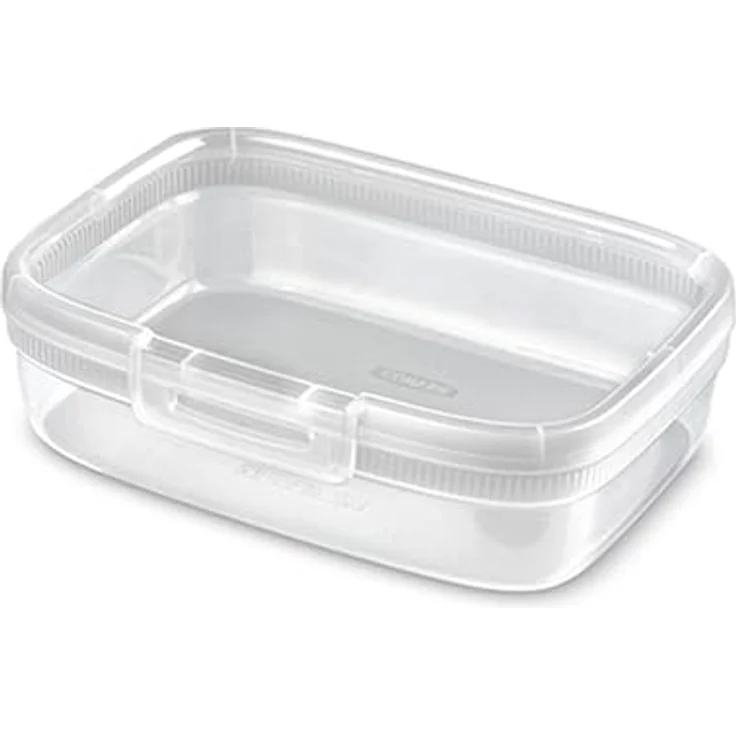 Curver Lunchbox Snapbox, transparente Vorratsdose mit Clipverschluss, 21 x 15,6 x 6 cm – Bild 1