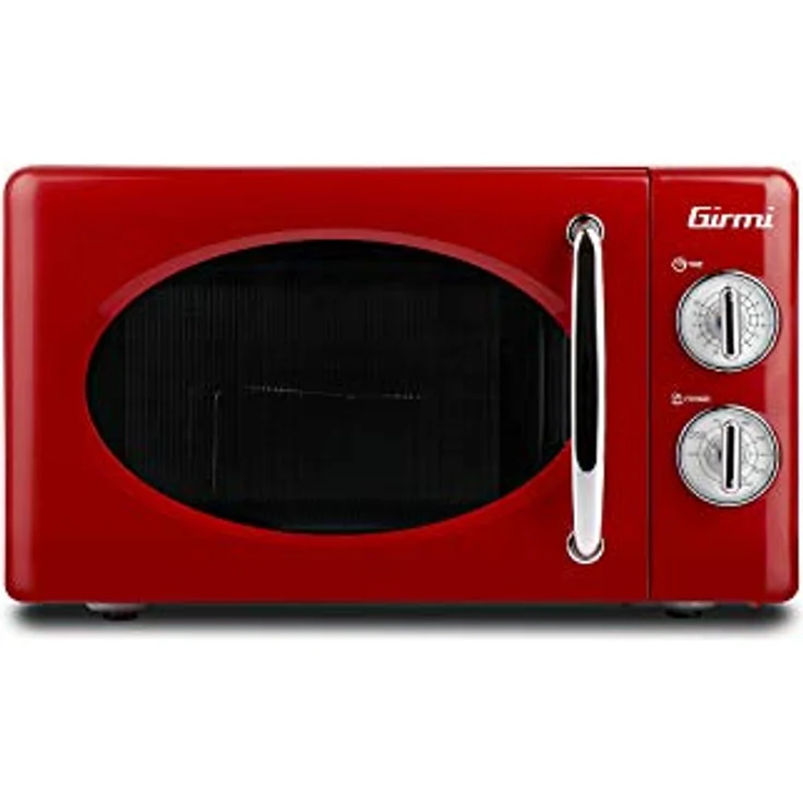 Girmi FM21 Mikrowelle mit Grill, Vintage-Design, Standgerät, 20 Liter Garraum, 700 Watt, rot – Bild 3
