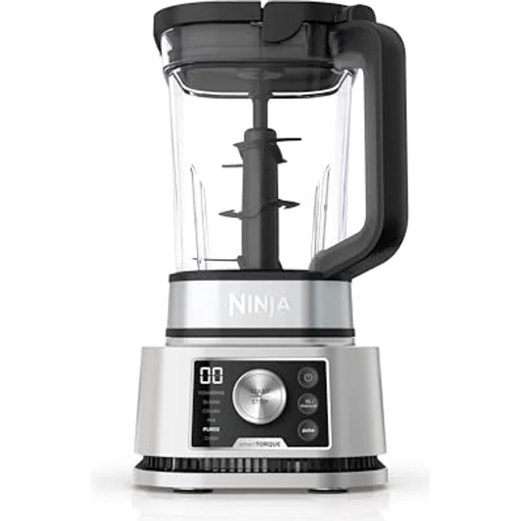 Ninja CB350EU Standmixer, 1200W, 2,1 Liter, Puls-Funktion, Abschaltautomatik, Auto-iQ, LCD-Display, 10 Geschwindigkeiten, Edelstahl, Kunststoff, silber – Bild 4