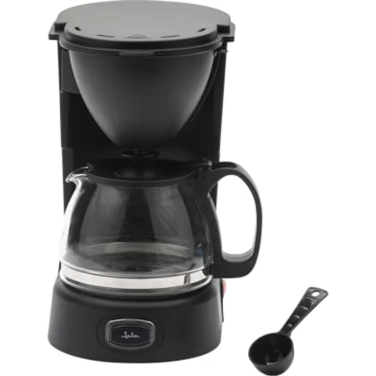 Jata JECA1750 Kaffeemaschine für 2-8 Tassen, 650 W, 750 ml Glaskanne mit Tropfstopp und Permanentfilter, automatische Abschaltung