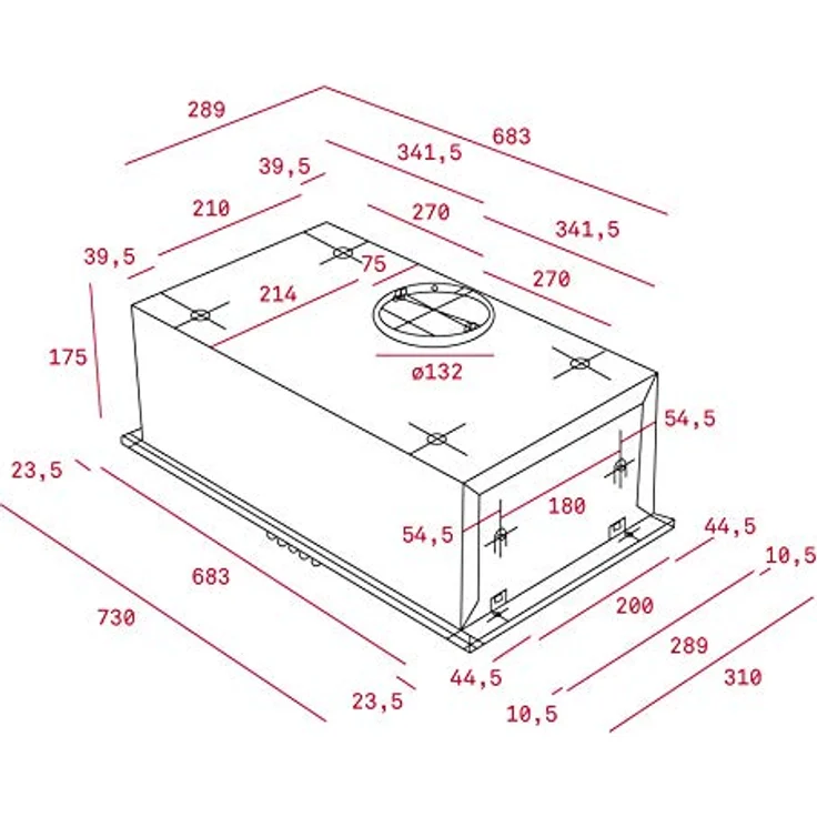 Teka GFH 73 Unterbau-Dunstabzugshaube, 73 cm, Halogenbeleuchtung 2x 20 W – Bild 4