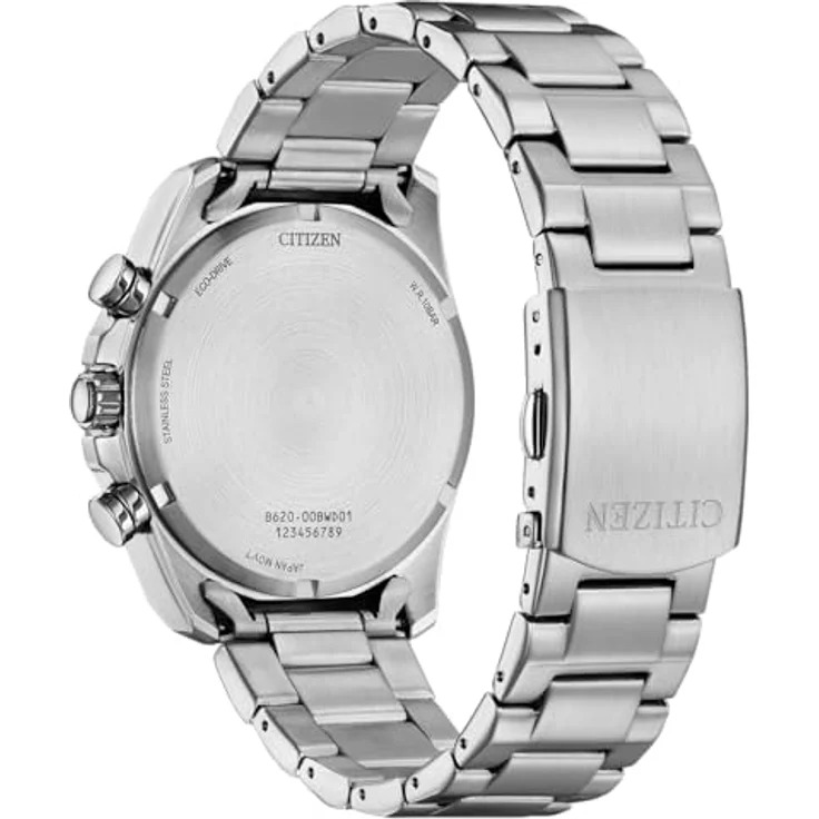 Citizen CA4640-50X Eco-Drive Chronograph Herrenuhr, Edelstahlgehäuse mit grünem Zifferblatt, 60 Minuten Stoppuhr, wasserdicht bis 10 bar – Bild 2