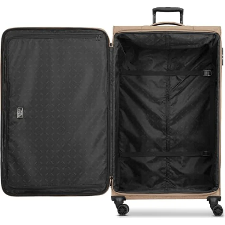 Redolz Essentials 12 4-Rollen Trolley XL 90 cm, braun, 130 l, TSA-Schloss, geräuscharm, hochwertiges Design – Bild 2