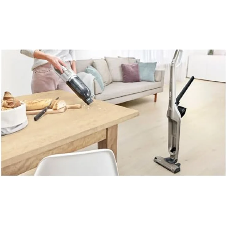 Bosch Serie 4 BBH3ALL23 Flexoo'o Gen2 Handstaubsauger, 50 min Akkubetrieb, 2 Saugmodi, freistehend, Champagner-Beige – Bild 2