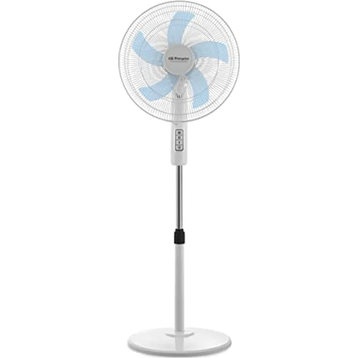 Orbegozo SF 1040 Standventilator, 3 Geschwindigkeiten, geräuscharm, mehrfach schwenkbar, höhenverstellbar, 45 W, Weiß – Bild 2