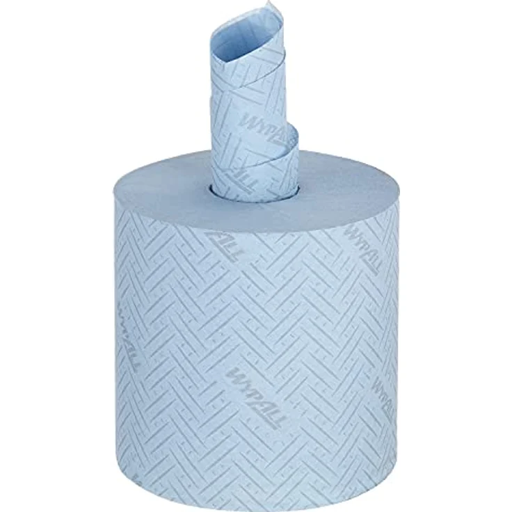 WypAll L10 Papierreinigungstücher für Lebensmittel und Hygiene 7255 – 1-lagige blaue Rolle mit Zentralentnahme – 6 Rollen mit Zentralentnahme x 800 Papierreinigungstücher (insges. 4.800) – Bild 4