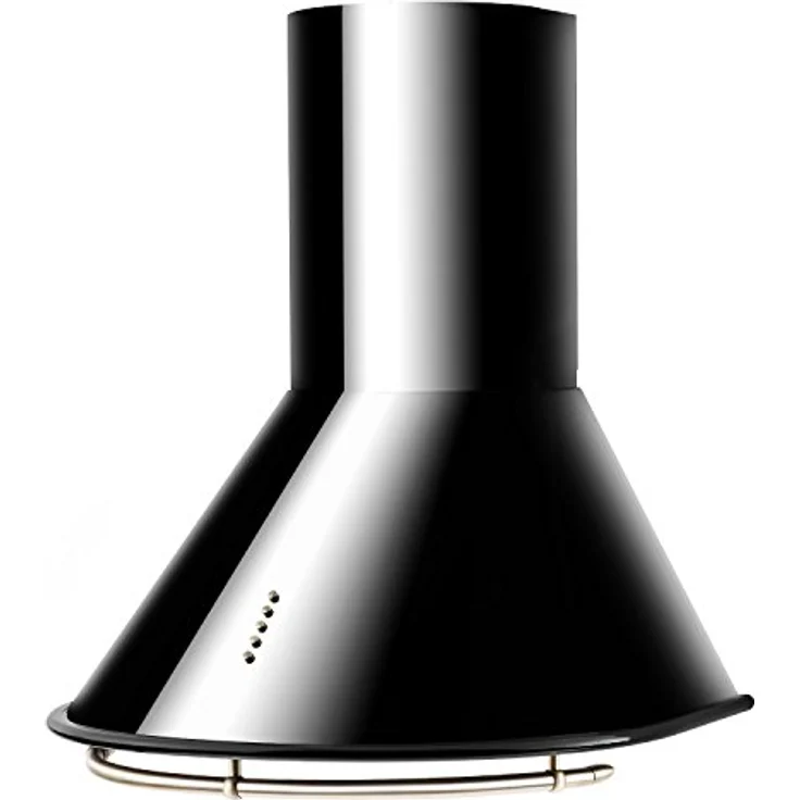 Klarstein Lumio Neo Retro-Dunstabzugshaube, Umluftset 610 m³/h, schwarz, mit spülmaschinenfestem Fettfilter und nostalgischer Messingoptik – Bild 6