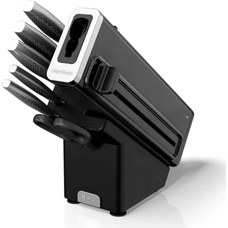 Ninja Foodi StaySharp-Messerblock mit integriertem Schärfer K62006EUUK, Anthrazit