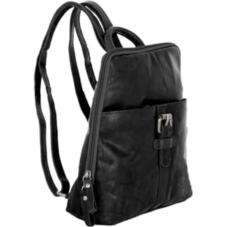 Spikes & Sparrow City Rucksack 27 cm, 100% Leder, schwarz – Bild 3