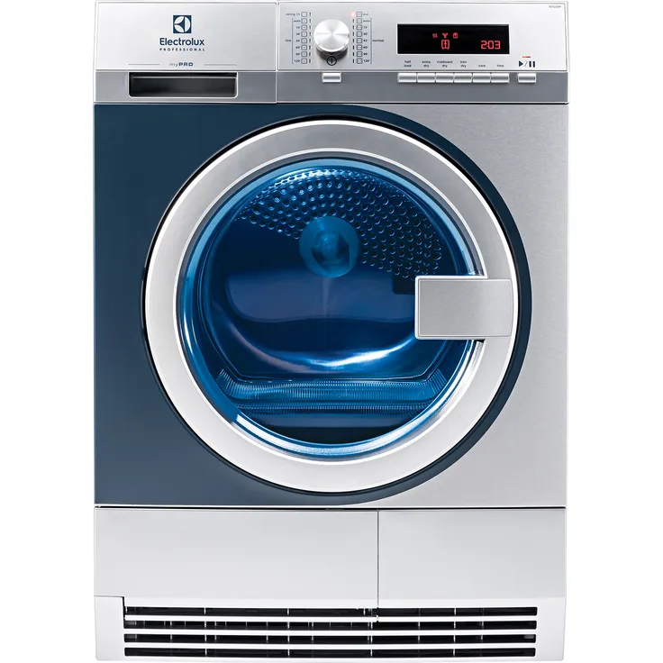 Electrolux Professional TE1120HP myPRO, Wäschetrockner mit Wärmepumpe, 8 kg, Edelstahl/Dunkelblau