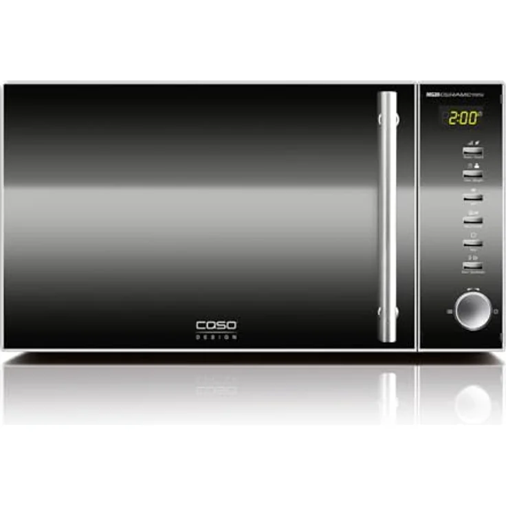 Caso MG20Ceramic menu 2in1 Design Mikrowelle & Grill, Standgerät, 20 Liter Garraum, größere Nutzfläche durch flachen Keramikboden, Garen auf zwei Ebenen, 800 Watt Mikrowelle, 1000 Watt Grill – Bild 2