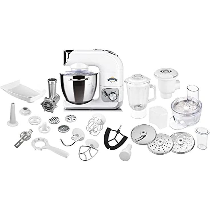 ETA Gratus Max III Küchenmaschine I Vollmetall I XXL Zubehör Paket I 5.5 Liter Schüssel I 1200 Watt Knetmaschine I Rührmaschine