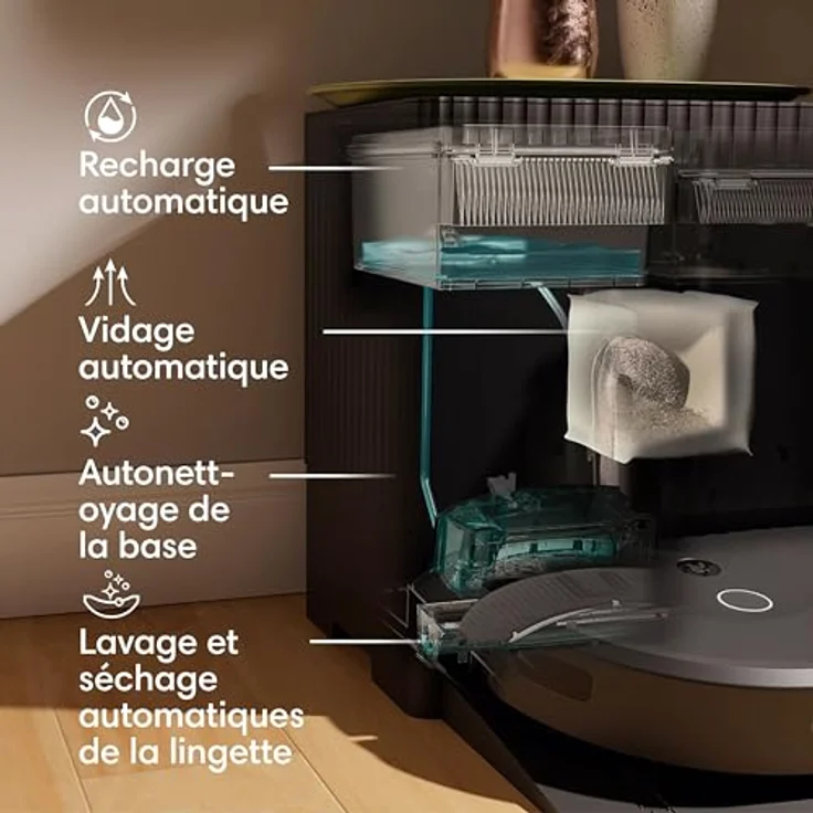 iRobot Roomba Combo 10 Max – Saugroboter 2-in-1 mit Station – Selbstentleerung/Befüllen und Reinigung des Wischtuchs – Kartographie & speichert die Umgebung – erkennt & vermeidet Objekte - Preisvergleich – Bild 5