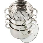 KING HOFF Mantowarka Dampfkocher aus Edelstahl, Silber, 5 Teile