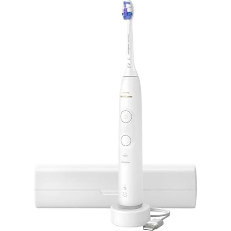 Philips Sonicare 6100 HX7400/06 Schallzahnbürste, Sensibel, 62000 Bewegungen pro Minute, Weiß, 2 min, 4 x 30 sec – Bild 2