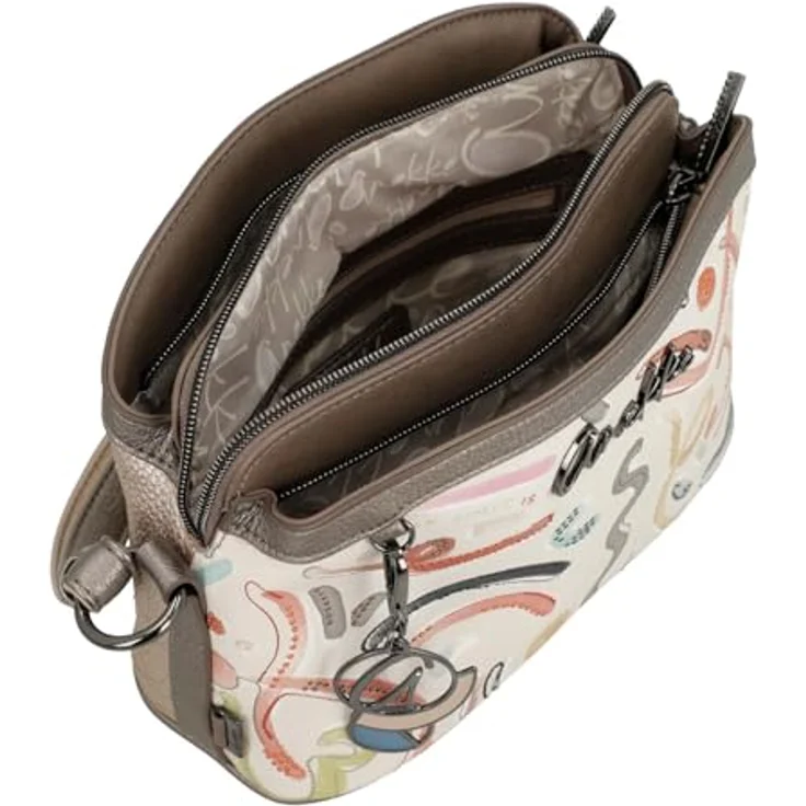 Anekke Olympia Umhängetasche 27 cm, Damenhandtasche mit Reißverschluss und verstellbarem Riemen, robustes Polyurethan – Bild 6