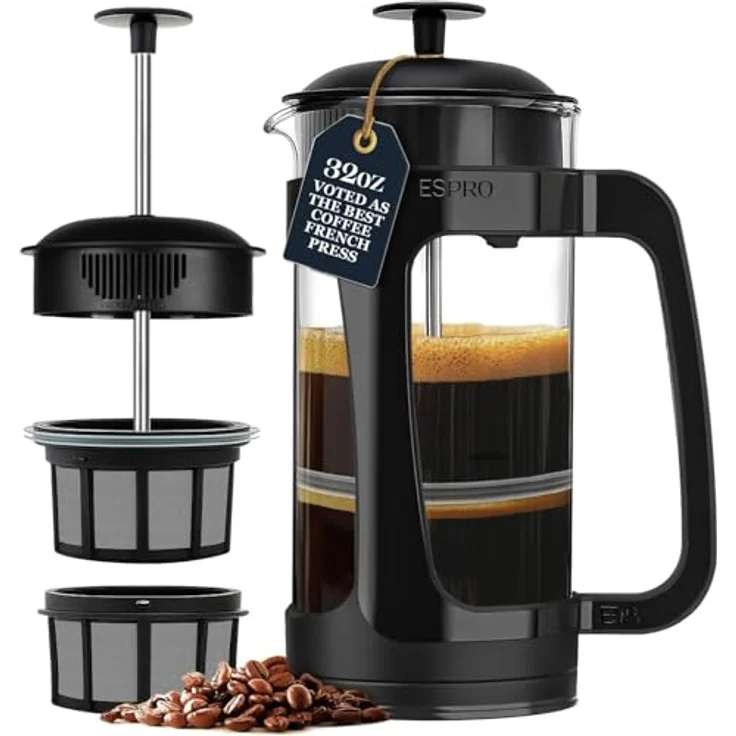 ESPRO French Press P3 mit Kaffeefilter, 1 Liter – Bild 2