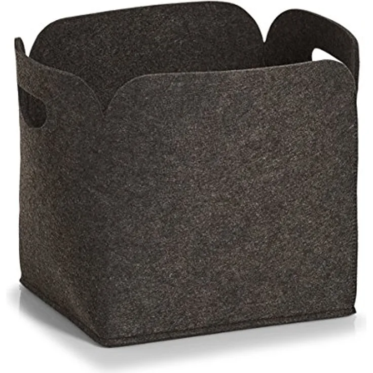Zeller 14367 Aufbewahrungskorb, hoch, Filz, anthrazit 30 x 24 x 30 cm