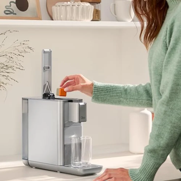 Tchibo Qbo ICONIC Premium Kapselmaschine, 19 Bar PressBrew™ Brühtechnologie, inklusive 16 Kaffeekapseln, Grau – Bild 6