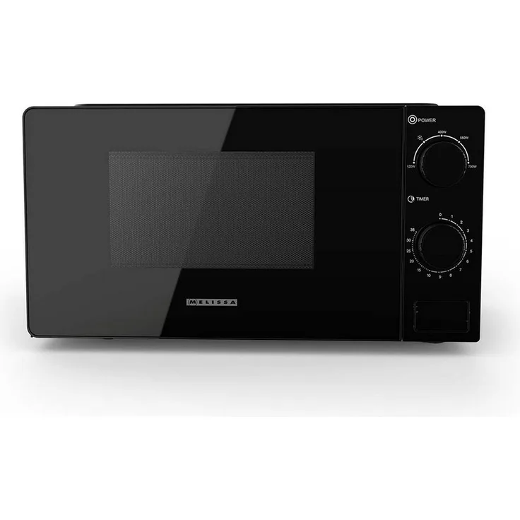 MELISSA Mikrowelle 16330133, freistehend, 20L, 700 W, 5 Leistungsstufen, mit Auftaufunktion, 35-Minuten-Timer und Glastür