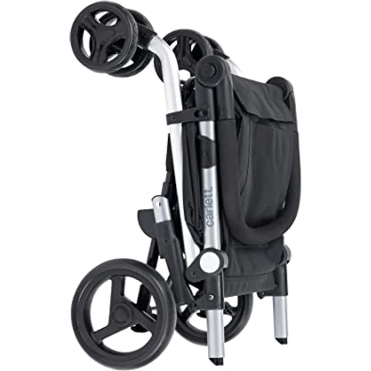 Carlett - Faltbarer Supermarkt-Einkaufstrolley mit 4 Rädern und einem großen Fassungsvermögen von 32 kg, Haupttasche 58 l, Thermotasche 12 l und wasserfestem Stoff - Farbe Schwarz - Preisvergleich – Bild 5