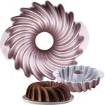 Dr. Oetker Creative Rundform Sun – Hochwertige Gugelhupf Backform, Antihaftbeschichtung, Rose-Gold, Ø 24 x 8,5cm, 2100ml, Hitzebeständig bis +230°C