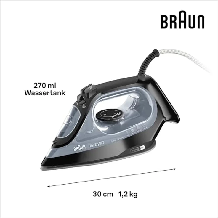 Braun SI 3054GY/3053BL/3055BK, schwarz/grau – Bild 3