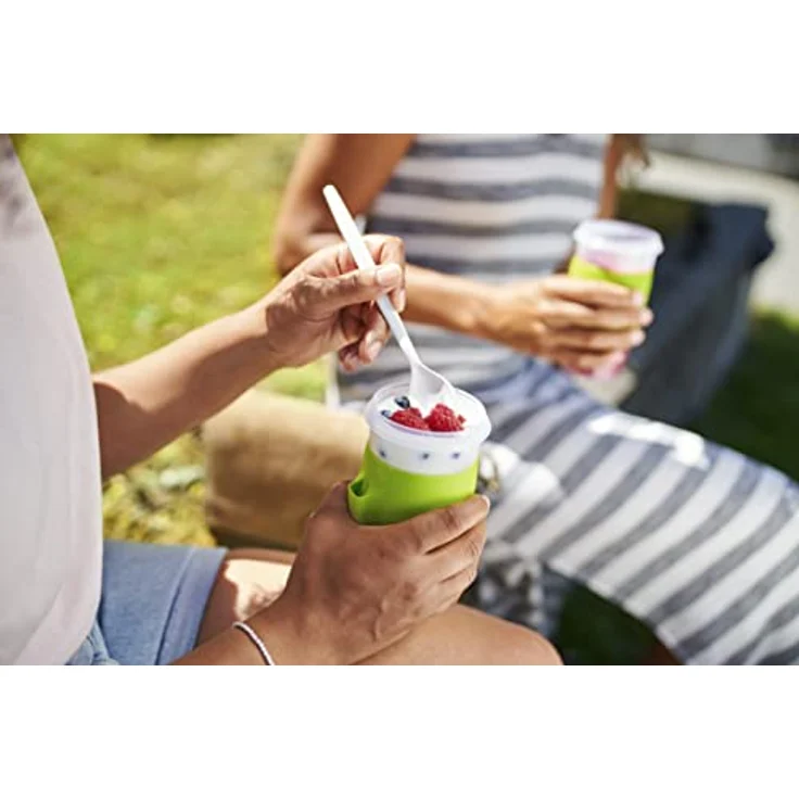 Emsa N1071500 Clip&Go Smoothie Mug Fassungsvermögen: 450 ml, Rund transparent-hellgrün – Bild 4
