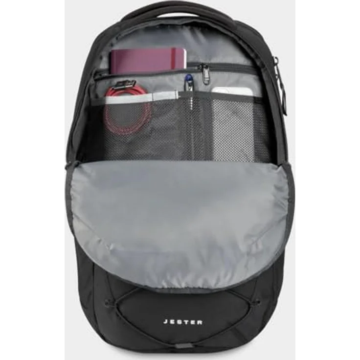 The North Face Sportrucksack JESTER, übersichtliche Innenaufteilung, Zierriemchen, schwarz – Bild 4