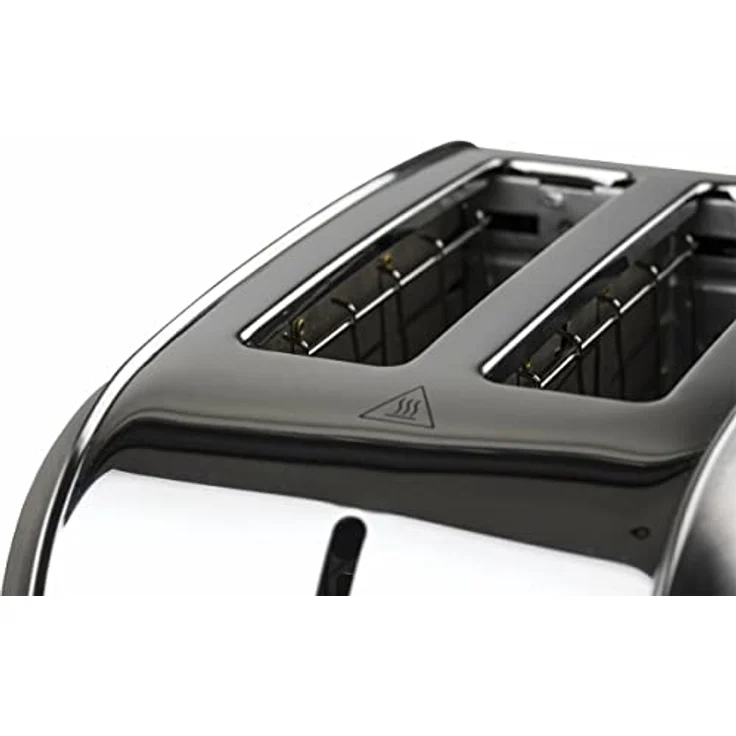 H.Koenig Scheiben TOAS7 2 Brotschlitze Toaster, Edelstahl, 7 Bräunungsstufen, Auftaufunktion, Stainless Steel, Silver, Extra breit – Bild 3