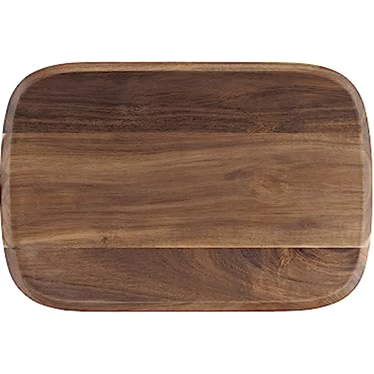 Jamie Oliver by Tefal K26809 Schneidebrett Gr. M | 37,4 x 25,1 x 2,2 cm | Akazienholz | FSC-zertifiziert | mit praktischer Saftrille | zum Schneiden von Lebensmitteln | zum Servieren | Braun – Bild 3